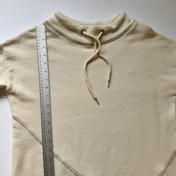 Soft Surroundings Danika Top Pullover Tunic Cream Tan Sweater Drawstring Sz P M - Picture 8 of 16